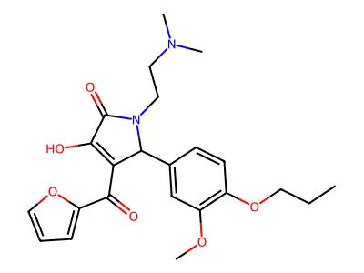 1-[2-(dimethylamino)ethyl]-4-(2-furylcarbonyl)-3-hydroxy-5-(3-methoxy-4-propox yphenyl)-3-pyrrolin-2-one structure