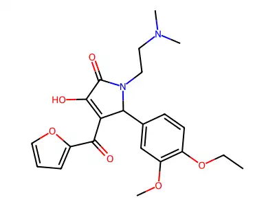 1-(2-(dimethylamino)ethyl)-5-(4-ethoxy-3-methoxyphenyl)-4-(furan-2-carbonyl)-3-hydroxy-1H-pyrrol-2(5H)-one structure