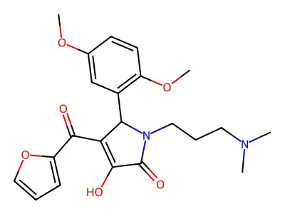 5-(2,5-dimethoxyphenyl)-1-[3-(dimethylamino)propyl]-4-(2-furylcarbonyl)-3-hydr oxy-3-pyrrolin-2-one structure