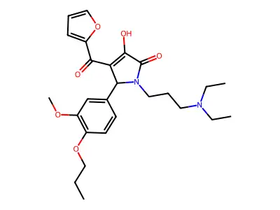 1-[3-(diethylamino)propyl]-4-(2-furylcarbonyl)-3-hydroxy-5-(3-methoxy-4-propox yphenyl)-3-pyrrolin-2-one structure