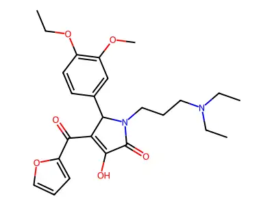 1-[3-(Diethylamino)propyl]-5-(4-ethoxy-3-methoxyphenyl)-4-(2-furylcarbonyl)-3-hydroxy-3-pyrrolin-2-one structure