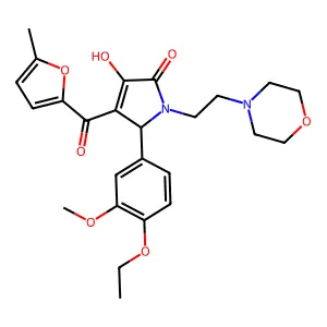 5-(4-ethoxy-3-methoxyphenyl)-3-hydroxy-4-[(5-methyl(2-furyl))carbonyl]-1-(2-mo rpholin-4-ylethyl)-3-pyrrolin-2-one structure
