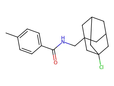 N-[(3-chloro-1-adamantyl)methyl]-4-methylbenzamide structure