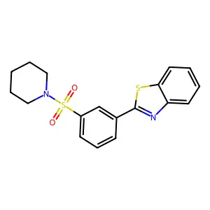 2-(3-Piperidin-1-ylsulfonylphenyl)-1,3-benzothiazole structure