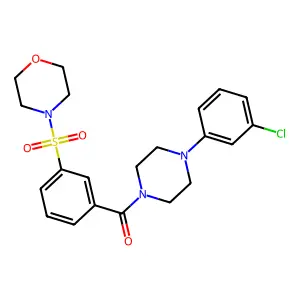 (4-(3-Chlorophenyl)piperazin-1-yl)(3-(morpholinosulfonyl)phenyl)methanone structure