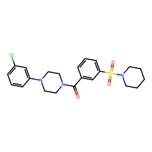 (4-(3-Chlorophenyl)piperazin-1-yl)(3-(piperidin-1-ylsulfonyl)phenyl)methanone structure