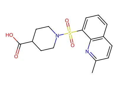 1-(2-methylquinolin-8-yl)sulfonylpiperidine-4-carboxylic Acid structure