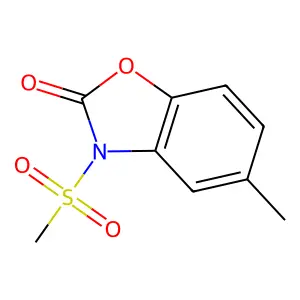 5-methyl-3-(methylsulfonyl)-1,3-benzoxazol-2(3H)-one structure