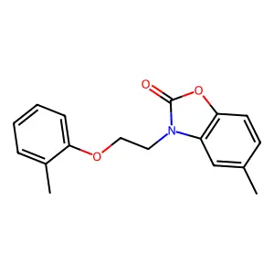 5-Methyl-3-(2-o-tolyloxy-ethyl)-3H-benzooxazol-2-one structure