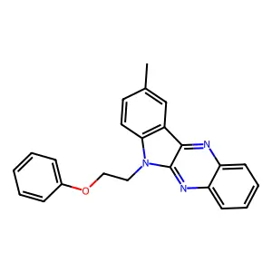9-methyl-6-(2-phenoxyethyl)-6H-indolo[2,3-b]quinoxaline structure