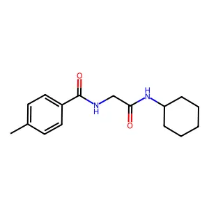 N-(2-(cyclohexylamino)-2-oxoethyl)-4-methylbenzamide structure
