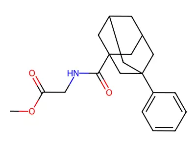 Methyl 2-[(3-phenyladamantan-1-yl)formamido]acetate structure