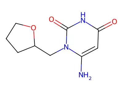 6-amino-1-((tetrahydrofuran-2-yl)methyl)pyrimidine-2,4(1H,3H)-dione structure