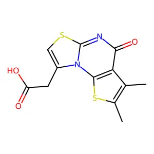2-(2,3-dimethyl-4-oxo-4H-thiazolo[3,2-a]thieno[3,2-e]pyrimidin-8-yl)acetic acid structure
