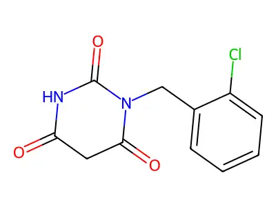 1-[(2-Chlorophenyl)methyl]-1,3-diazinane-2,4,6-trione structure