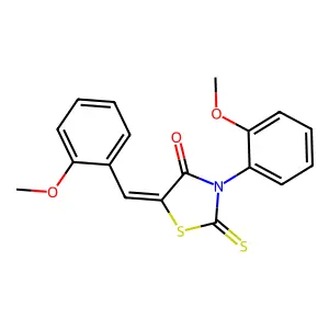 (Z)-5-(2-methoxybenzylidene)-3-(2-methoxyphenyl)-2-thioxothiazolidin-4-one structure
