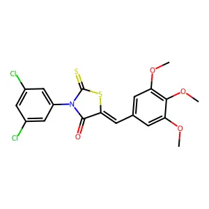 (5Z)-3-(3,5-dichlorophenyl)-2-thioxo-5-(3,4,5-trimethoxybenzylidene)-1,3-thiazolidin-4-one structure