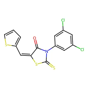 (Z)-3-(3,5-dichlorophenyl)-5-(thiophen-2-ylmethylene)-2-thioxothiazolidin-4-one structure