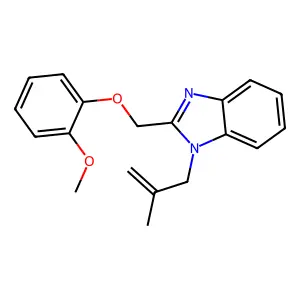 2-((2-methoxyphenoxy)methyl)-1-(2-methylallyl)-1H-benzo[d]imidazole structure