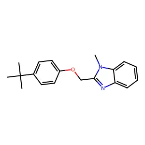 4-tert-butylphenyl (1-methyl-1H-benzimidazol-2-yl)methyl ether structure