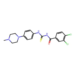 3,4-dichloro-N-[[4-(4-methylpiperazin-1-yl)phenyl]carbamothioyl]benzamide structure