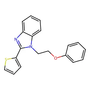 1H-1,3-Benzimidazole, 1-(2-phenoxyethyl)-2-(2-thienyl)- structure