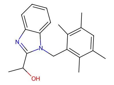 1-[1-[(2,3,5,6-Tetramethylphenyl)methyl]benzimidazol-2-yl]ethanol structure