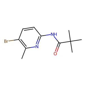 N-(5-bromo-6-methyl-pyridin-2-yl)-2,2-dimethyl-propionamide structure