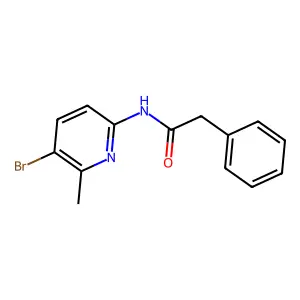N-(5-bromo-6-methylpyridin-2-yl)-2-phenylacetamide structure
