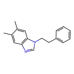 5,6-Dimethyl-1-(2-phenylethyl)benzimidazole structure