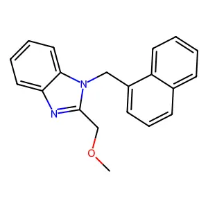2-(methoxymethyl)-1-[(naphthalen-1-yl)methyl]-1H-1,3-benzodiazole structure