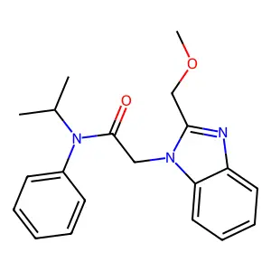 2-[2-(methoxymethyl)-1H-1,3-benzodiazol-1-yl]-N-phenyl-N-(propan-2-yl)acetamide structure
