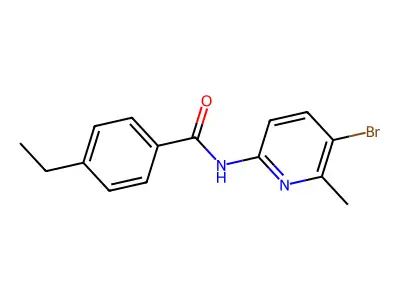 N-(5-bromo-6-methylpyridin-2-yl)-4-ethylbenzamide structure