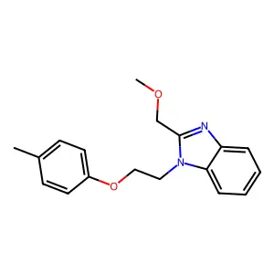 2-(Methoxymethyl)-1-[2-(4-methylphenoxy)ethyl]benzimidazole structure