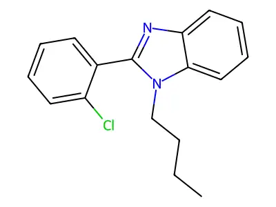 1-Butyl-2-(2-chlorophenyl)benzimidazole structure