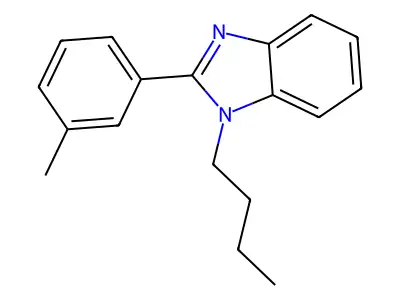 1-Butyl-2-(3-methylphenyl)benzimidazole structure