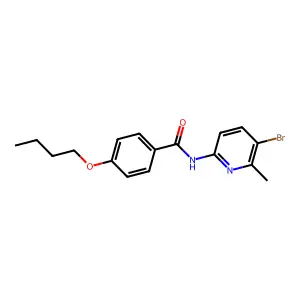 N-(5-bromo-6-methylpyridin-2-yl)-4-butoxybenzamide structure