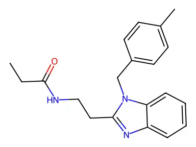 N-{2-[1-(4-methylbenzyl)-1H-benzimidazol-2-yl]ethyl}propanamide structure