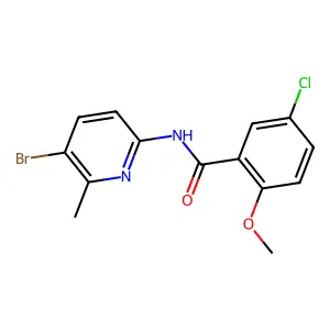 N-(5-bromo-6-methylpyridin-2-yl)-5-chloro-2-methoxybenzamide structure