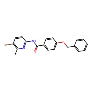 N-(5-bromo-6-methylpyridin-2-yl)-4-phenylmethoxybenzamide structure