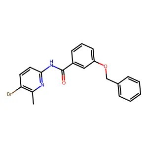 N-(5-bromo-6-methylpyridin-2-yl)-3-phenylmethoxybenzamide structure