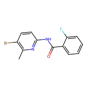 N-(5-bromo-6-methylpyridin-2-yl)-2-fluorobenzamide structure
