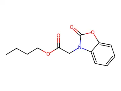 butyl (2-oxo-1,3-benzoxazol-3(2H)-yl)acetate structure