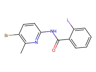 N-(5-bromo-6-methylpyridin-2-yl)-2-iodobenzamide structure