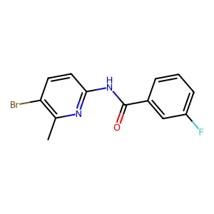 N-(5-bromo-6-methylpyridin-2-yl)-3-fluorobenzamide structure