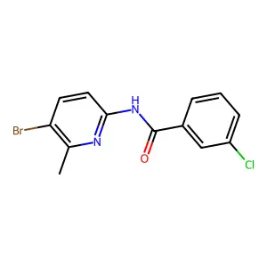 N-(5-bromo-6-methylpyridin-2-yl)-3-chlorobenzamide structure