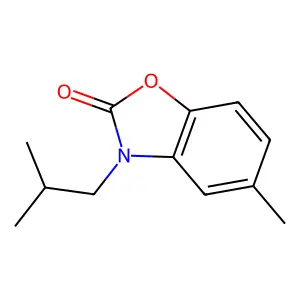 3-isobutyl-5-methyl-1,3-benzoxazol-2(3H)-one structure