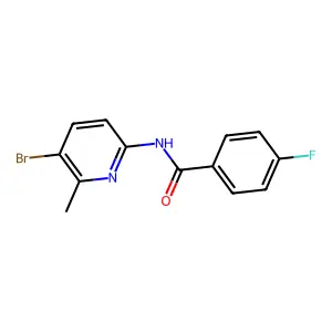 N-(5-bromo-6-methyl-2-pyridinyl)-4-fluorobenzamide structure
