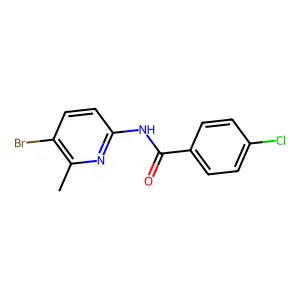 N-(5-bromo-6-methylpyridin-2-yl)-4-chlorobenzamide structure