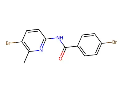 4-bromo-N-(5-bromo-6-methylpyridin-2-yl)benzamide structure